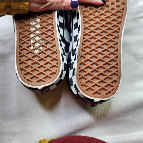 VANS The Exorcist Checkerboard Sneakers Mens Size 8.5 Womens Size 10 Black White - Picture 14 of 14